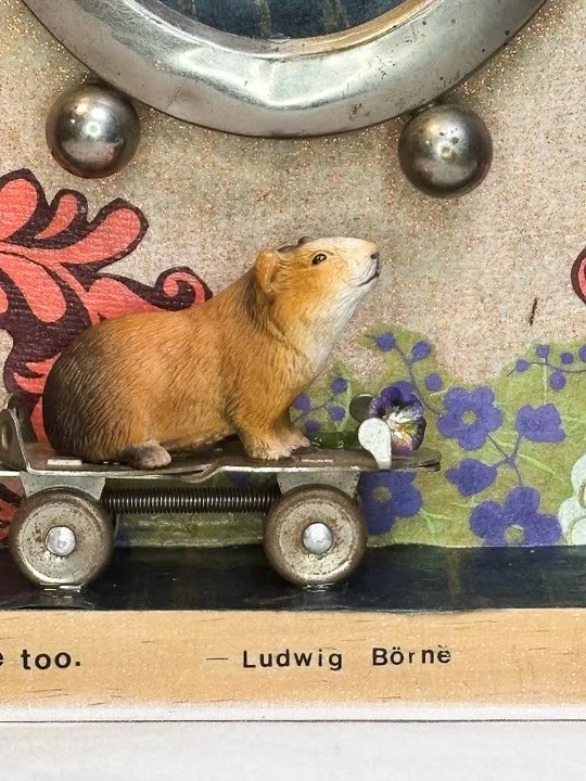 Happy is a Virtue - mixed media assemblage by Sara Saltee — Rob